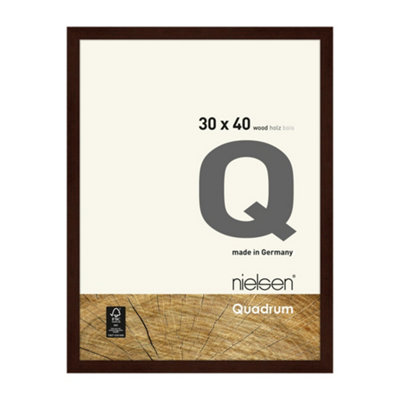 Nielsen Quadrum 30 X 40Cm Wenge Wooden Picture Frame With Float Glass And Push/turn Clips from B&Q