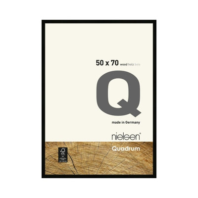 Nielsen Quadrum 50 X 70Cm Black Wooden Picture Frame With Float Glass And Push/turn Clips from B&Q