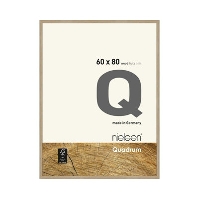 Nielsen Quadrum 60 X 80Cm Oak Wooden Picture Frame With Float Glass And Push/turn Clips