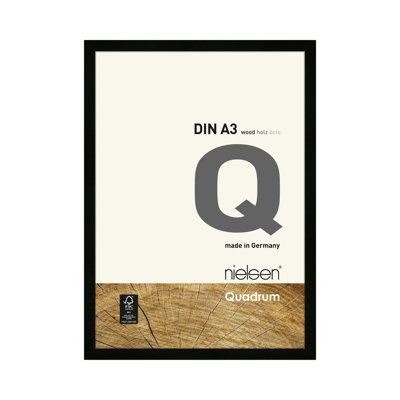 Nielsen Quadrum A3 Black Wooden Picture Frame With Float Glass And Push/turn Clips from B&Q