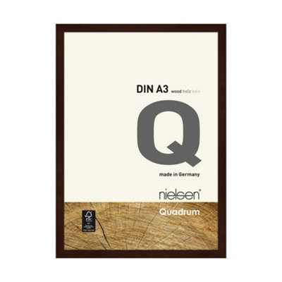 Nielsen Quadrum A3 Wenge Wooden Picture Frame With Float Glass And Push/turn Clips from B&Q