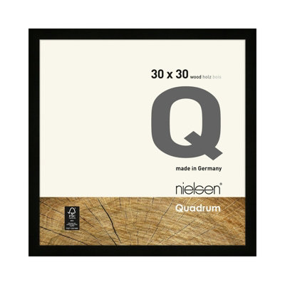 Nielsen Quadrum 30 X 30Cm Black Wooden Picture Frame With Float Glass And Push/turn Clips from B&Q