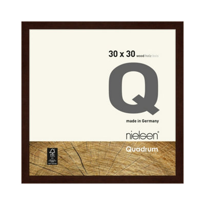 Nielsen Quadrum 30 X 30Cm Wenge Wooden Picture Frame With Float Glass And Push/turn Clips from B&Q