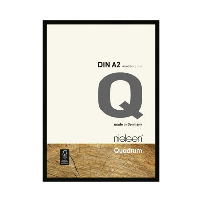 Nielsen Quadrum A2 Black Wooden Picture Frame With Float Glass And Push/turn Clips from B&Q