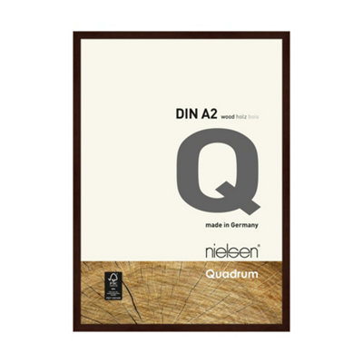 Nielsen Quadrum A2 Wenge Wooden Picture Frame With Float Glass And Push/turn Clips from B&Q