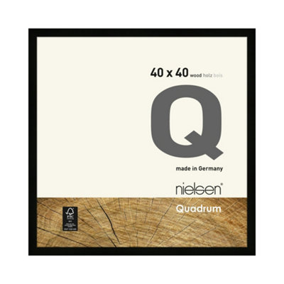 Nielsen Quadrum 40 X 40Cm Black Wooden Picture Frame With Float Glass And Push/turn Clips from B&Q