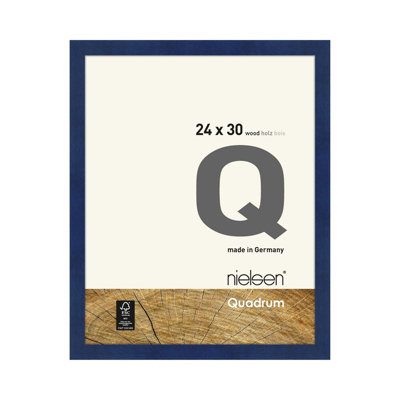 Nielsen Quadrum 24 X 30Cm Blue Wooden Picture Frame With Float Glass And Push/turn Clips from B&Q