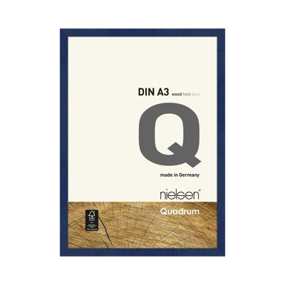 Nielsen Quadrum A3 Blue Wooden Picture Frame With Float Glass And Push/turn Clips from B&Q