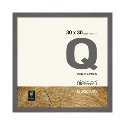 Nielsen Quadrum 30 X 30Cm Grey Wooden Picture Frame With Float Glass And Push/turn Clips from B&Q