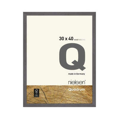 Nielsen Quadrum 30 X 40Cm Grey Wooden Picture Frame With Float Glass And Push/turn Clips from B&Q