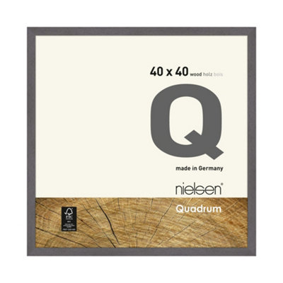 Nielsen Quadrum 40 X 40Cm Grey Wooden Picture Frame With Float Glass And Push/turn Clips from B&Q