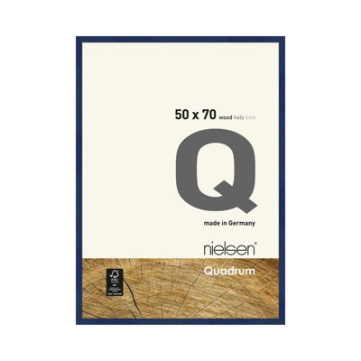 Nielsen Quadrum 50 X 70Cm Blue Wooden Picture Frame With Float Glass And Push/turn Clips from B&Q