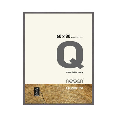 Nielsen Quadrum 60 X 80Cm Grey Wooden Picture Frame With Float Glass And Push/turn Clips from B&Q