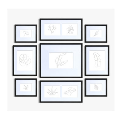Nielsen 9 Piece Picture Frame Set/gallery Wall For 11 PhotosBlack from B&Q