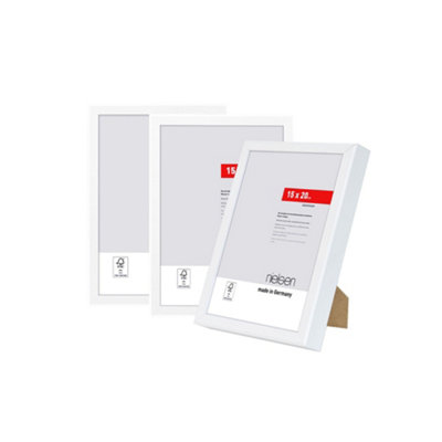 Nielsen Atlanta Matt White Aluminium Picture Frame 15X20Cm (3 Pack) With Synthetic Glass And Push/turn Clips from B&Q