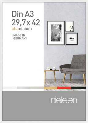 Nielsen Neisen Pixel A3 29.7 X 42 Cm Poster FrameGlossy White With Float Glass And Push/turn Clips from B&Q