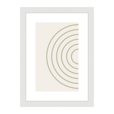 Accent By Nielsen Velino White Picture Frame A421X29.7CmWith Glass Front And Abstract Poster Print from B&Q