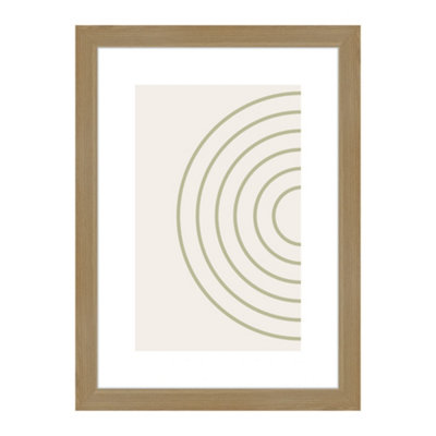 Accent By Nielsen Velino Oak Picture Frame A421X29.7CmWith Glass Front And Abstract Poster Print from B&Q