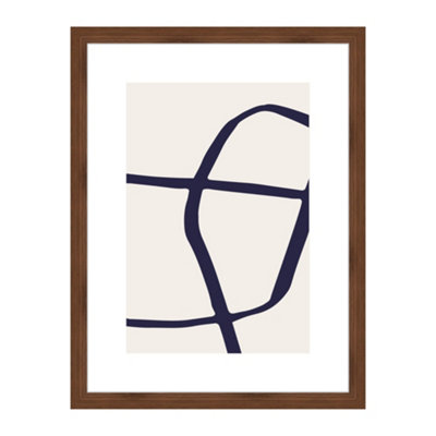 Accent By Nielsen Velino Walnut Picture Frame 30X40CmWith Glass Front And Abstract Poster Print from B&Q