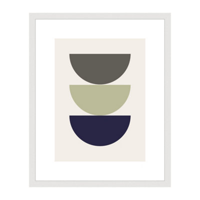 Accent By Nielsen Velino White Picture Frame 40X50CmWith Glass Front And Abstract Poster Print from B&Q