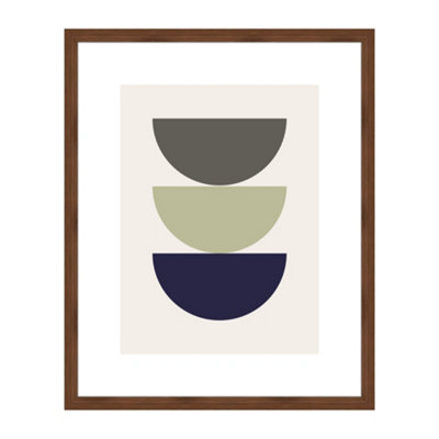 Accent By Nielsen Velino Walnut Picture Frame 40X50CmWith Glass Front And Abstract Poster Print from B&Q