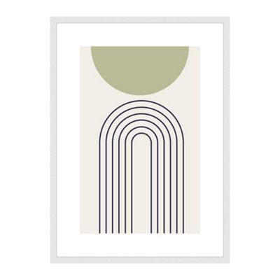 Accent By Nielsen Velino White Picture Frame 50X70CmWith Glass Front And Abstract Poster Print from B&Q
