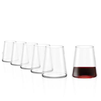 B&Q -  Power 520Ml Red Wine Tumbler 6 Glass Set