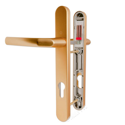 Hoppe Birmingham Lever/lever Door Handle Set (Short Backplate)Gold from B&Q
