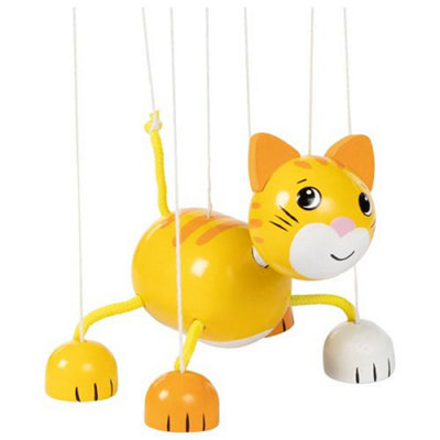 Goki Marionette Cat Toy Puppet Animal Childrens Toy Kids Motor Skills Activity from B&Q