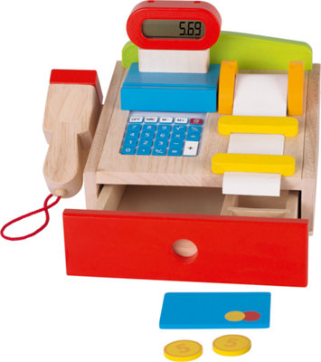 Goki Wooden Shop Till Grocers Store Make-Believe Childrens Imaginative Toy from B&Q