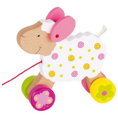 Goki Unisex Multicolor Susibelle The Wooden Pull Along Sheep | Size: 1 Pack - Image 2
