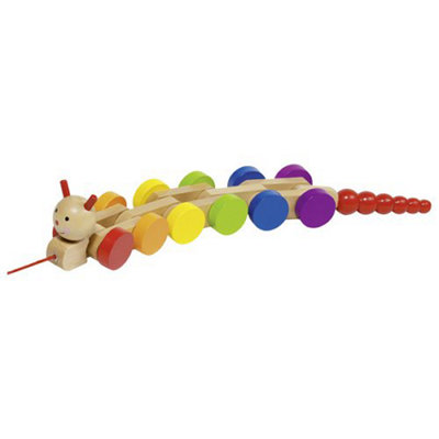 Goki Pull Wooden Along Caterpillar Toy from B&Q