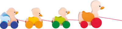 Goki Pull Wooden Along Family Ducks Toy from B&Q