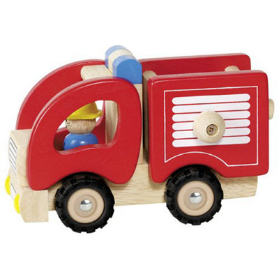  - Goki Wooden Fire Engine Emergency Services Toy