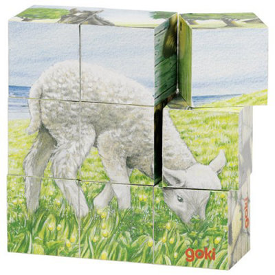 Goki Farm Animals Puzzle Cubes from B&Q