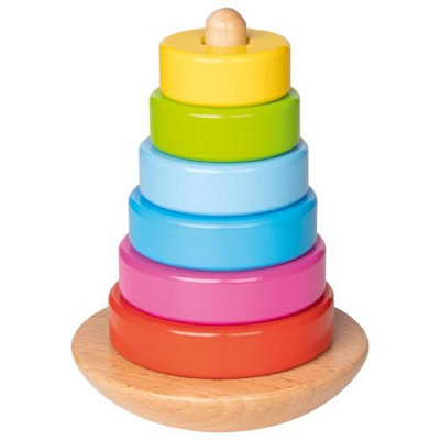 Goki Wooden Stacking Tower Colourful Balance Game Toy from B&Q