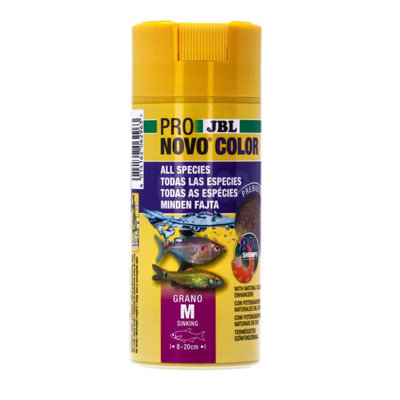 Jbl Pronovo Color Grano M 250Ml Tropical Fish FoodColour Enhancing Krill Recipe from B&Q