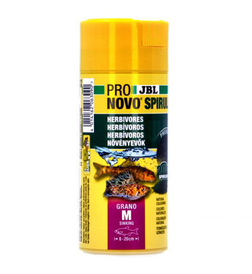 Jbl Pronovo Spirulina 250Ml Fish Food Sinking Granules Tropical Aquarium Algae from B&Q