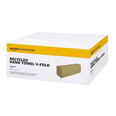 Amazoncommercial Singlefold (V-Fold / Zz-Fold) Paper Hand Towels1-Ply Recycled5000 Sheets (20 Packs Of 250)Sheet Size: 24.5 from B&Q