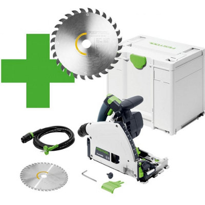 Festool Ts 60 K-Plus Master 168Mm Plunge Saw Circular Saw 240V + 2 Blades Ts60
