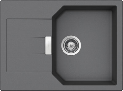 Schock Composite Granite  Manhattan 1.0 Bowl & Drainer Croma Inset Kitchen SinkMand100Scr from B&Q