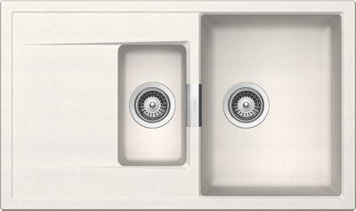 Schock Composite Granite Mono 1.5 Bowl & Drainer Polaris Inset/undermount Kitchen SinkMond150Po from B&Q