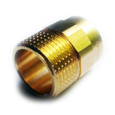 Brass Plumbing Fittings For Solder With Copper Pipes 22mm X 3/4Inch Inch Male Bsp from B&Q