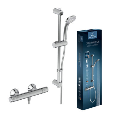 Ideal Standard Ceratherm T25 Thermostatic Mixer Shower With Kit, Chrome, A7205aa
