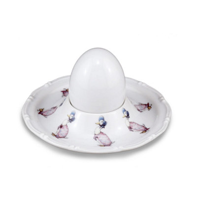 Reutter Porcelain Beatrix Potter Jemima Puddle-Duck Egg Cup Plate from B&Q