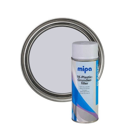 B&Q -  1K Plastic Primer Filler Spray Light Grey 400Ml