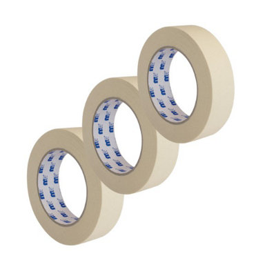 Mipa Paints- Pack Of 3 Mp Tape 610 50 M Roll X 18 mm Standard Masking Tape For Refinishing Achieve Flawless Results from B&Q