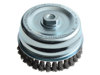Heavy-Duty Lessmann Knot Cup Brush 125mm For Metal Surface Preparation from B&Q