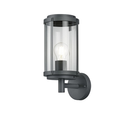 Luminosa Lighting Luminosa Tanaro Vintage Outdoor Wall Lantern Anthracite Ip44Uk Stock from B&Q