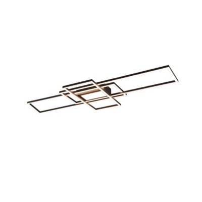 B&Q -  Luminosa Irvine Modern 60W Led Semi Flush Light Anthracite 3000-6500K Remote Control
